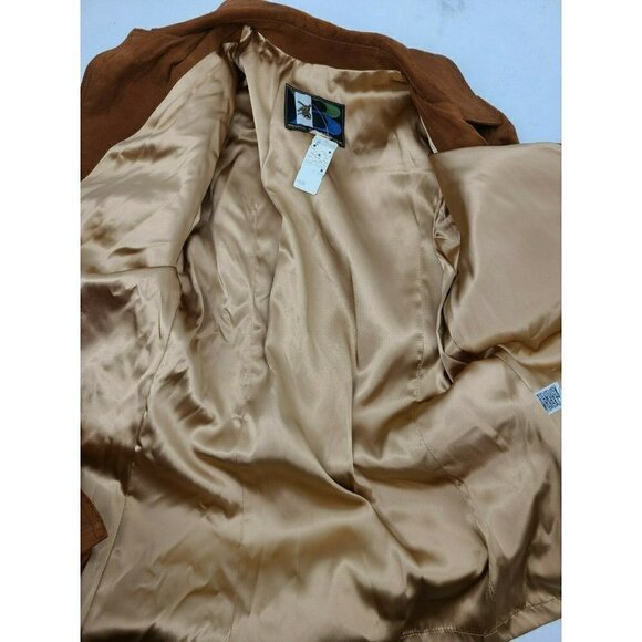 VTG Deadstock Breier of Amsterdam Suede Leather Jacket Mens 44 Brown Coat New - Picture 5 of 8